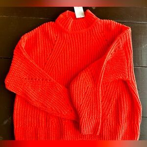 Bright Orange Knit Sweater